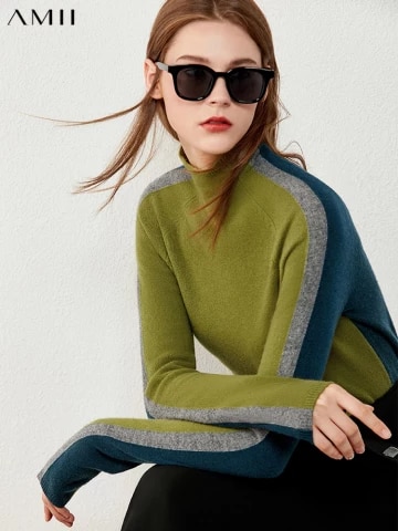 Amii Minimalism Women Dresses Casual Hooded Hoodies Dress Thicken Embroidery Straight Dresses For Women Female Vestidos 12120370
